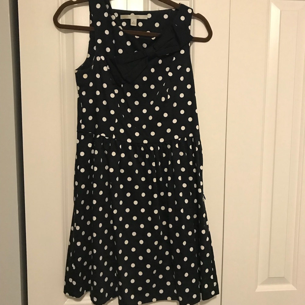 Black and white polka dot dress